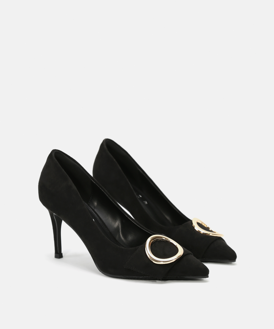 Zapatos tacón adorno metálico image number null